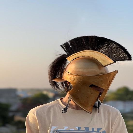 Шлем спартанского царя Леонида Вдохновленный фильмом «300» Воин Средневековые доспехи для ролевых игр Идеальный подарок для поклонников Спарты Коллекционеров