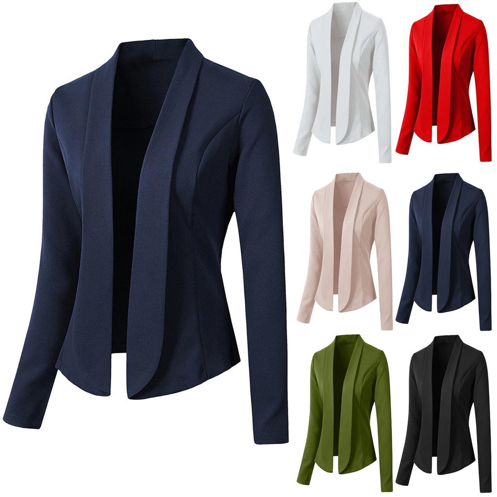Women Fashion Solid Tops Long Sleeve Jacket Ladies Wear Cardigan Coat