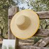 Comfortable Summer Hat Sun Protection Large Straw Hat, Lightweight Breathable Natural Adjustable Strap Wide Brim for Outdoor Work Farm Use