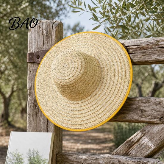 Comfortable Summer Hat Sun Protection Large Straw Hat, Lightweight Breathable Natural Adjustable Strap Wide Brim for Outdoor Work Farm Use