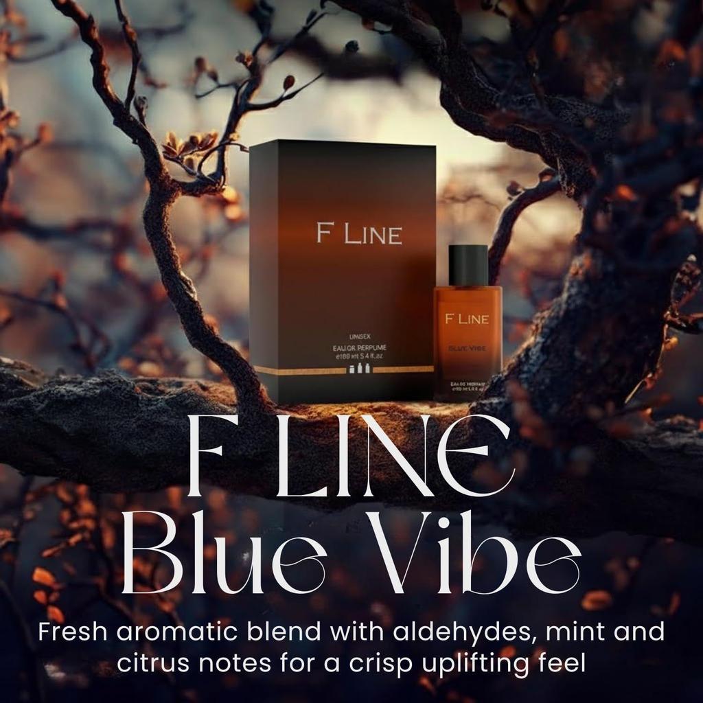 F LINE Blue Vibe Унисекс Парфюмерная вода | Роскошный Стойкий Парфюм с Альдегидами | Мята | Бергамот | Апельсин | Лимон и Нероли |