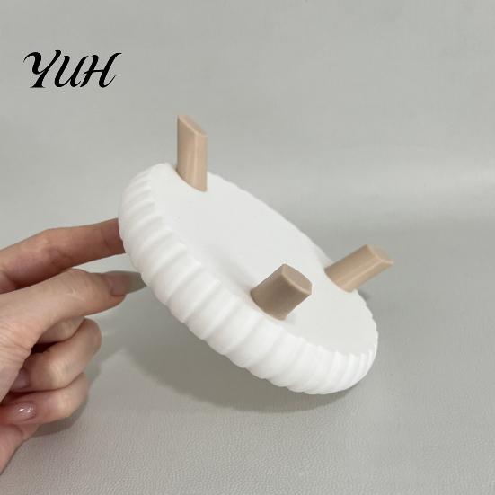 Wavy Lace Basin Round Storage Tray with Edge And Three Legged Support, Minimalist Eco Friendly Pla Holder Jewelry Tray, Multipurpose Desktop Organizer