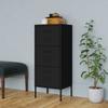 VidaXL Storage Cabinet Black 42.5x35x101.5 Cm Steel