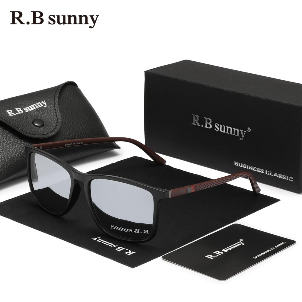 RBsunny Повседневные Модные Мужские Солнцезащитные Очки Поляризованные Очки Anti-UV400 Женские Прямоугольные Оправы TR90 Сверхлегкие Очки Высокого Качества