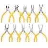 Handle Anti-slip Splicing and Fixing Jewelry Yellow Color Pliers Tools & Equipment Kit for DIY Jewelery Accessory Design