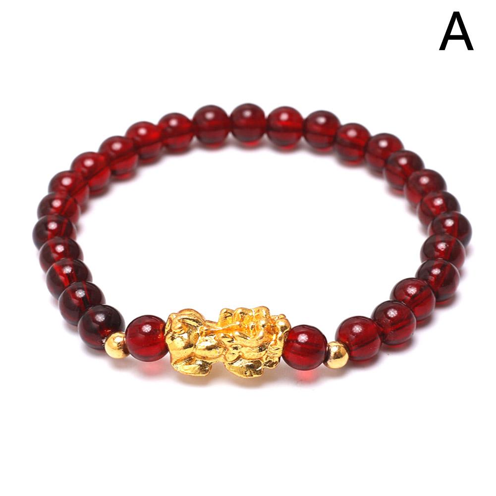 Fengshui Pixiu Bracelet Natural Obsidian Stone Beads Bracelets For Women Men Wealth Good Luck Buddha Bracelets Wristband Jewelry