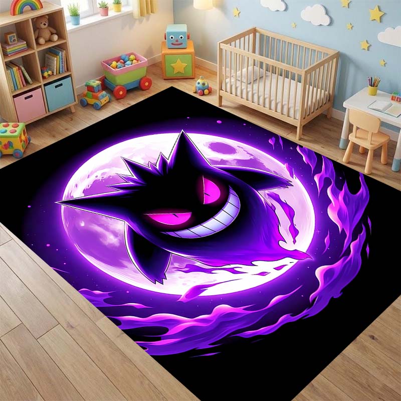 Cute Cartoon Pokémon Rug Decoration; G-Gengar Balcony Super Absorbent Bathroom Rug; Kitchen Rug.