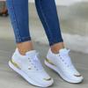 Fashion Sneakers Women Lace Up Flats Ladies Outdoor Running Walking Shoes Comfortable Breathable Female Footwear Big Size Zapatos Mujer