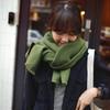 Autumn and Winter Solid Color Japanese and Korean Sweet Imitation Cashmere Scarf, Comfortable Thickened Scarf, Female