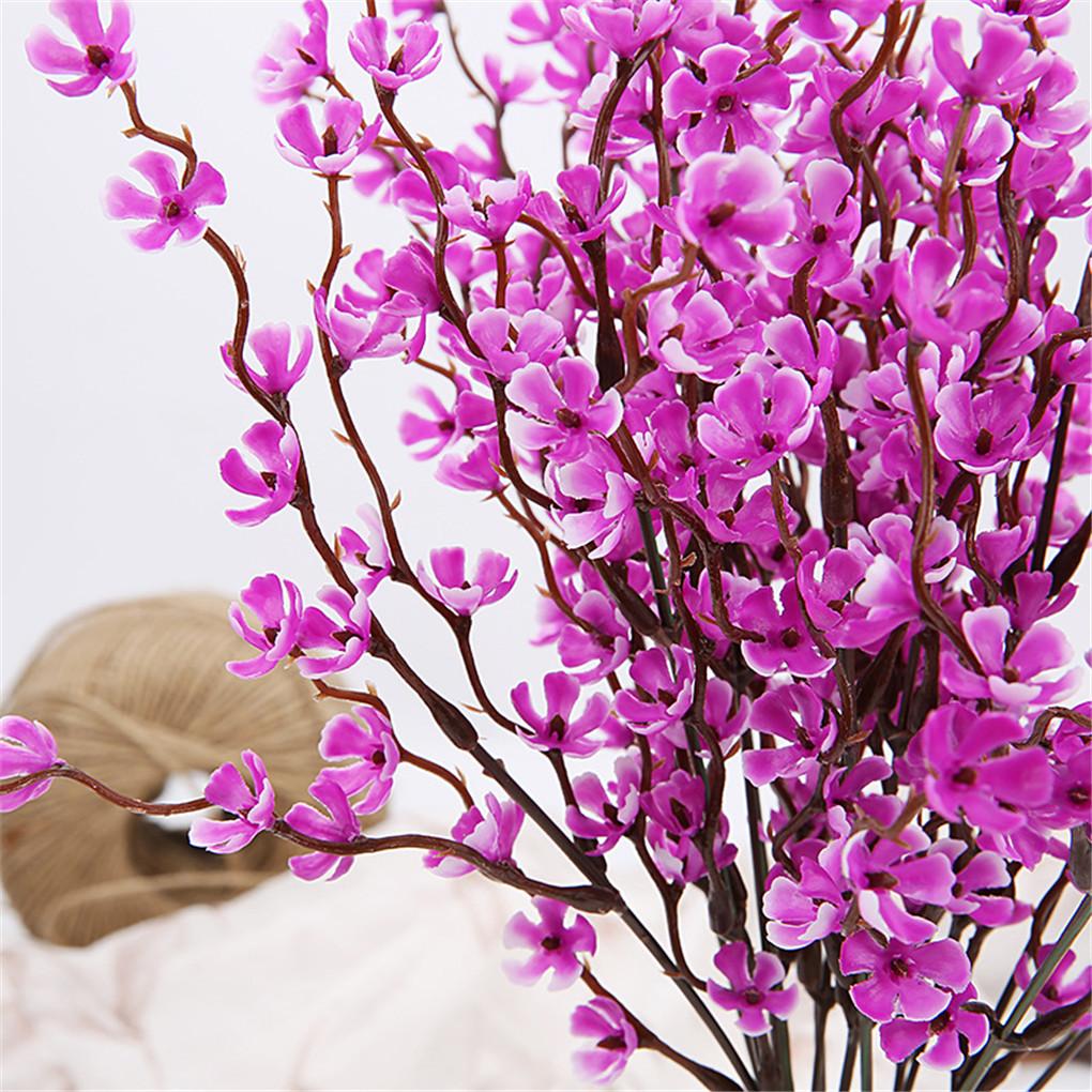 Искусственный шелк Цветок сливы Цветочный свадебный букет Декор для вечеринки