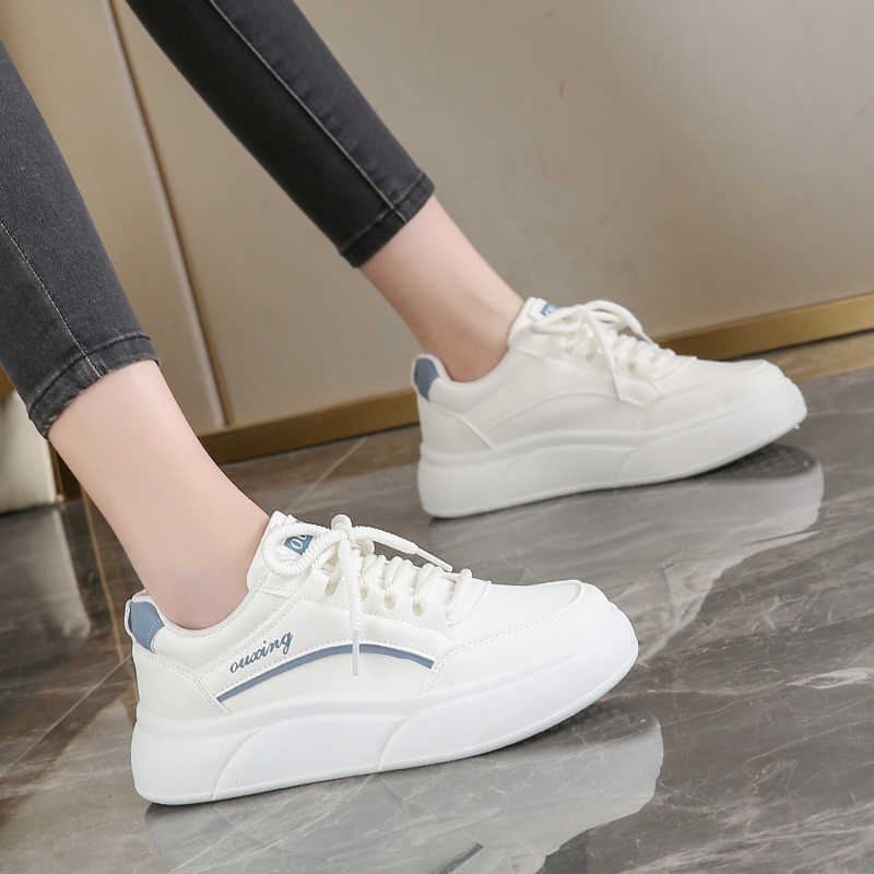 Playform Flatform Sneakers White Vulcanize Cute Women's Shoes Women's Ladies Sport In Offers Cheap Famous Brand Teniis