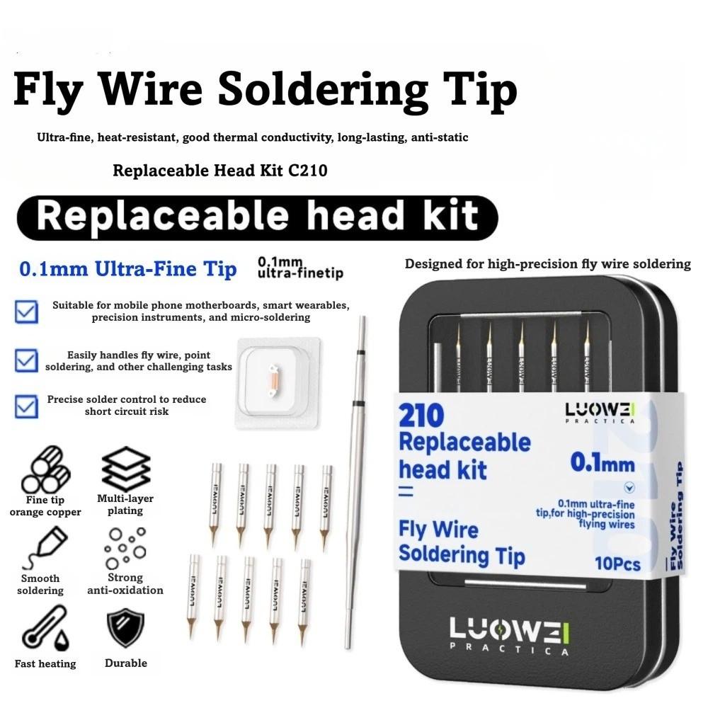 Replaceable Tip Soldering Bits Interchangeable Solder Head for Motherboard Soldering