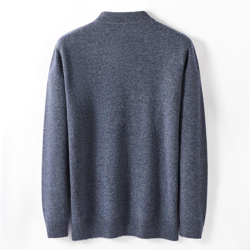 Jinjuan Men's 100% Wool Round Neck Thick Warm Sweater