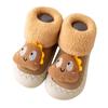 Newborn Baby Toddler Shoes Spring and Autumn Moving Season Cartoon Fleece Thickened Indoor Non-slip Soft Sole Indoor Floor Shoes