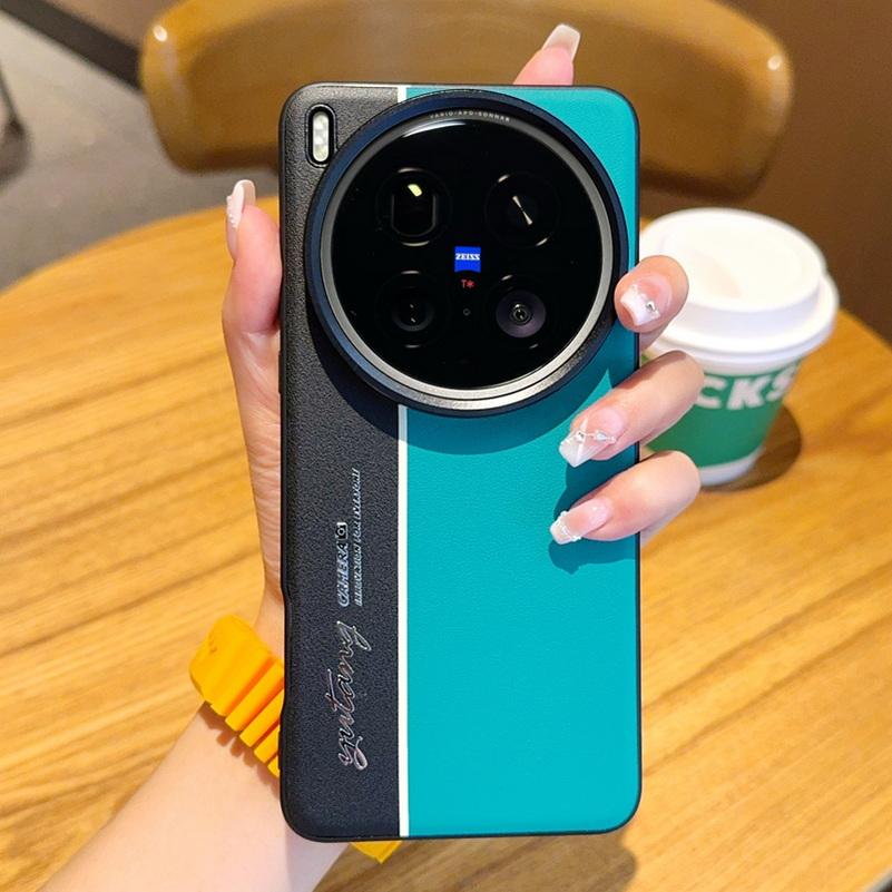 Ночная Молния Флуоресцентная Линия Двухпигментный Кожаный Чехол Для VIVO X200 Ultra X200s X200 Pro mini X100S Pro Защитная Крышка для Объектива