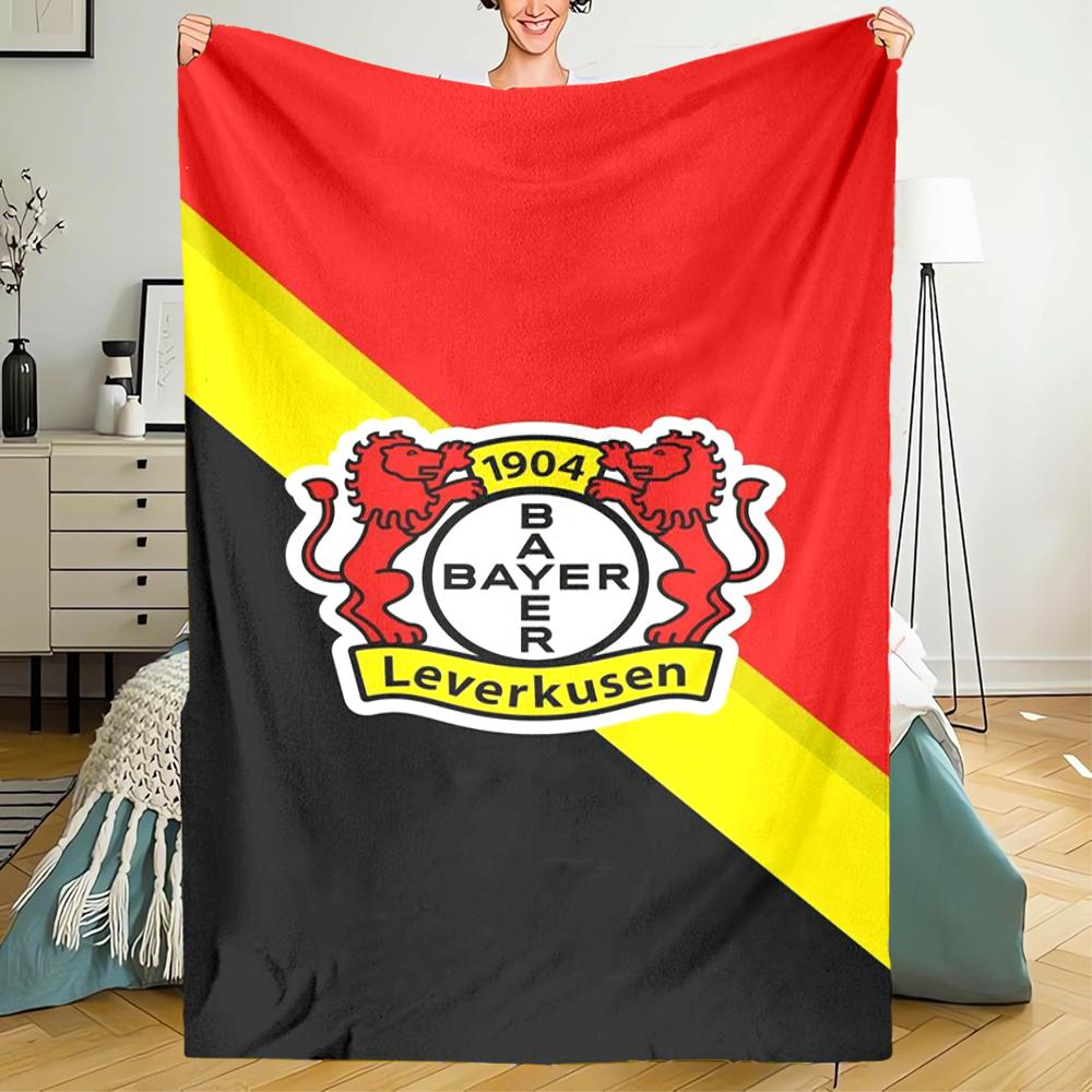 Bayer Leverkusen Theme Printed Blanket - Perfect for Couch, Bed, Travel & Outdoor Use | Machine Washable, Cozy & Durable.