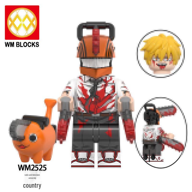Аниме Сериал WM6159 Демонический Клинок Дендзи Кисибэ Игрушечная Фигурка Набор Строительных Блоков
