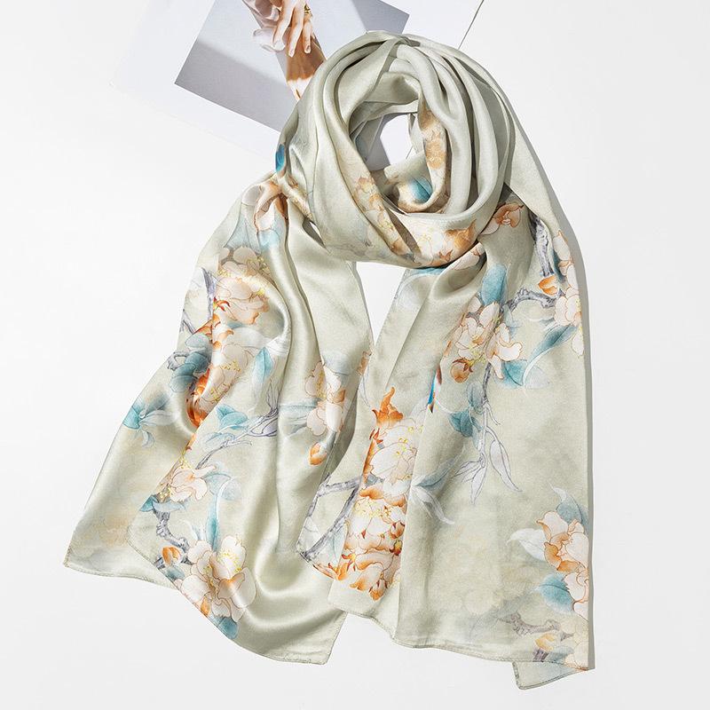 Shanghai Story Silk Scarf Girl Summer Thin Mulberry Silk Scarf Shawl Gift To Elderly Mother