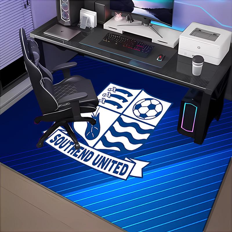 1PC Southend Crest Design Floor Mat for Living Room, Game Rooms, Office, Bedroom, Office Floor Mat Playful Design, Christmas fan gifts