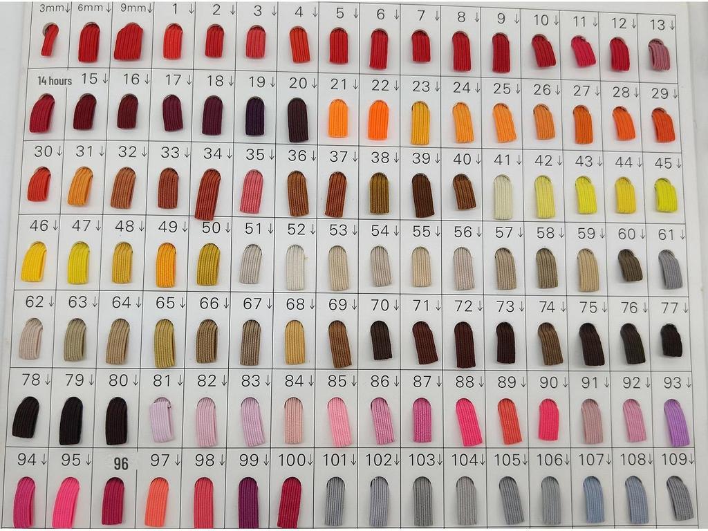 Эластичная плоская резинка - 300 цветов, заказ 1 рулон