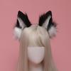 Headband Furry Wolf Ear Cosplay Prop Head Decoration Elastic Anti-slip Contrast Color Unisex Halloween Party Masquerade Headband