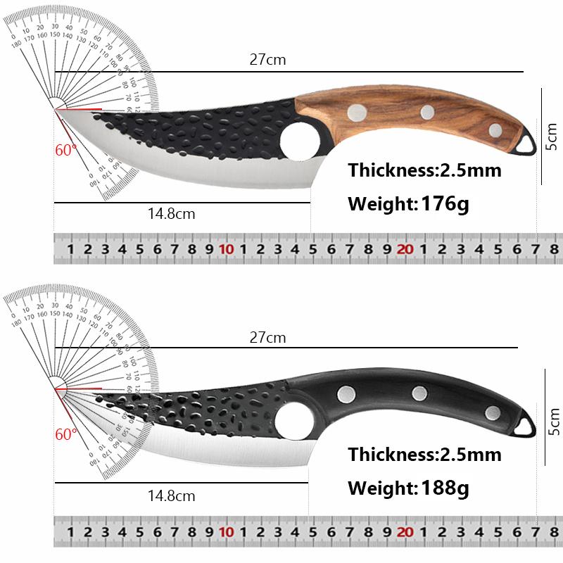 Кованый кухонный нож для разделки мяса, острый нож для повара, нож для обвалки мяса, нож для очистки овощей и фруктов, универсальный нож для рыбалки с ножнами