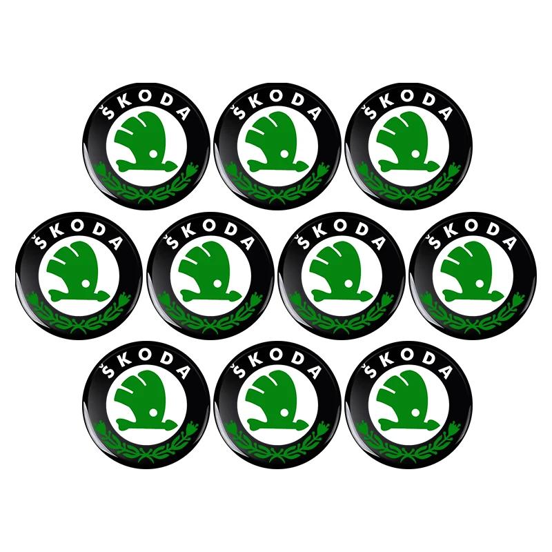 VMAD6 14MM Remote Car Key LOGO Stickers Emblem Auto Accessories For Skoda Sharp Sharp crystal Sharp Rapid speed Pye Ye Di trunk