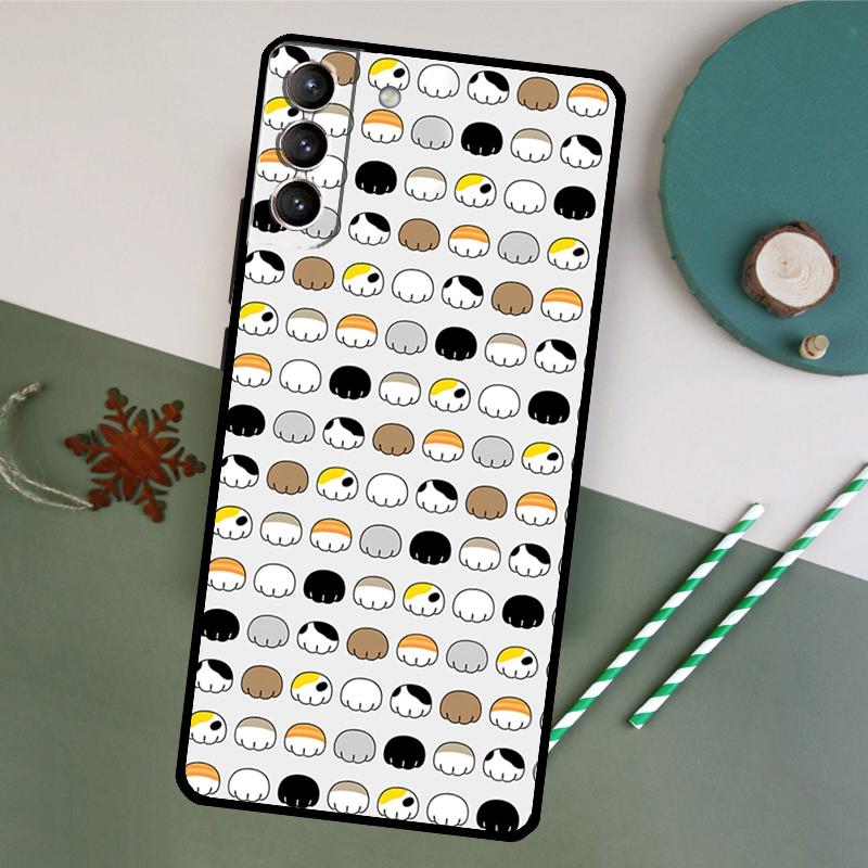 Cute Funny Cats Paws Pattern Phone Case For Samsung Galaxy S26 S24 Ultra S20 S21 S22 S23 S25 Plus S10 S25 FE Back Cover