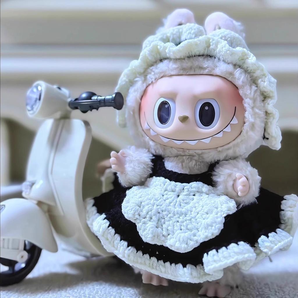 (No Doll) Labubu Doll Motorcycle, Cute Vinyl Doll, Doll Clothing Accessories, Labubu Movable Motorcycle