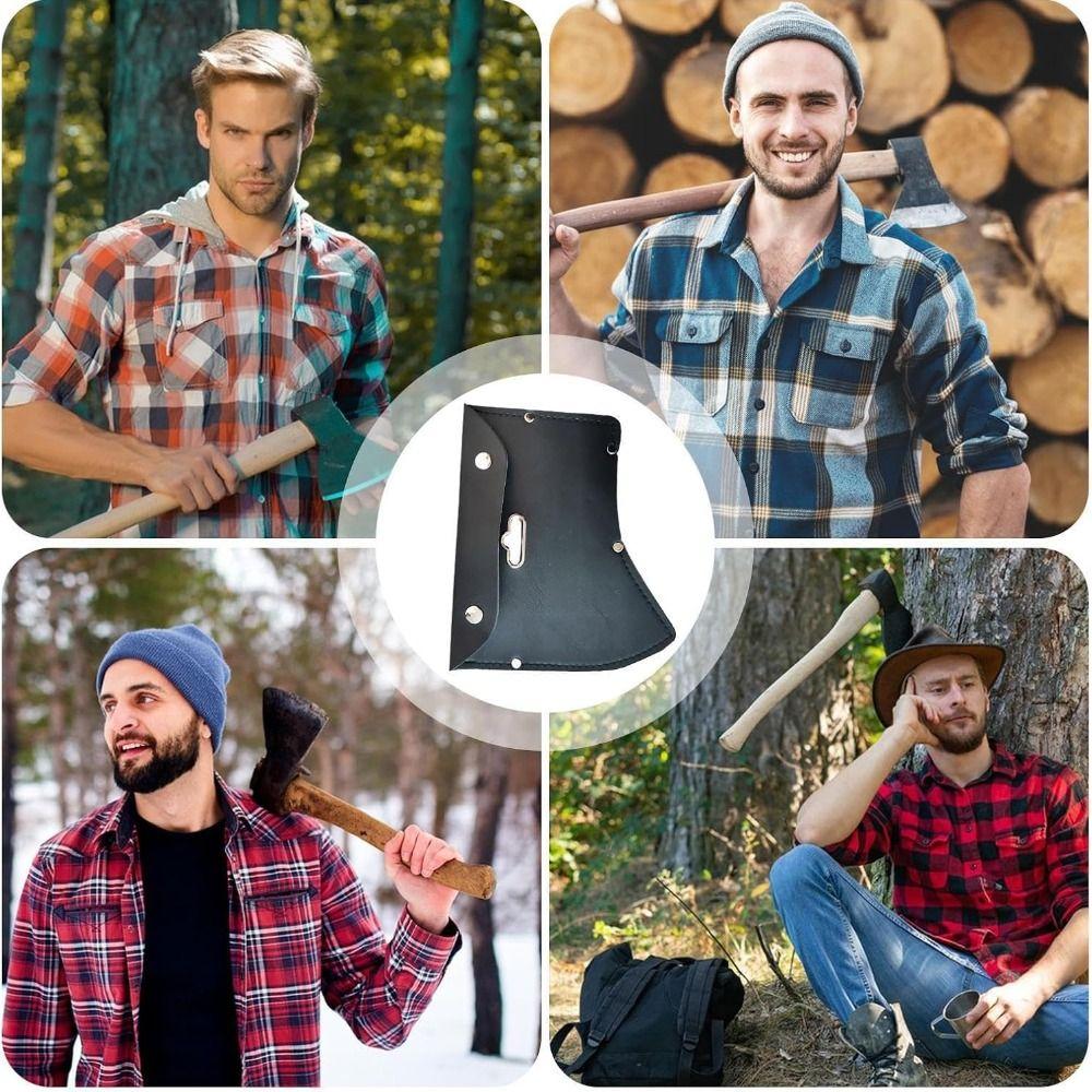 Heavy Duty Axe Sheath Cover Double Snap Hatcher Blade Protector Axe Blade Protector Woodworking