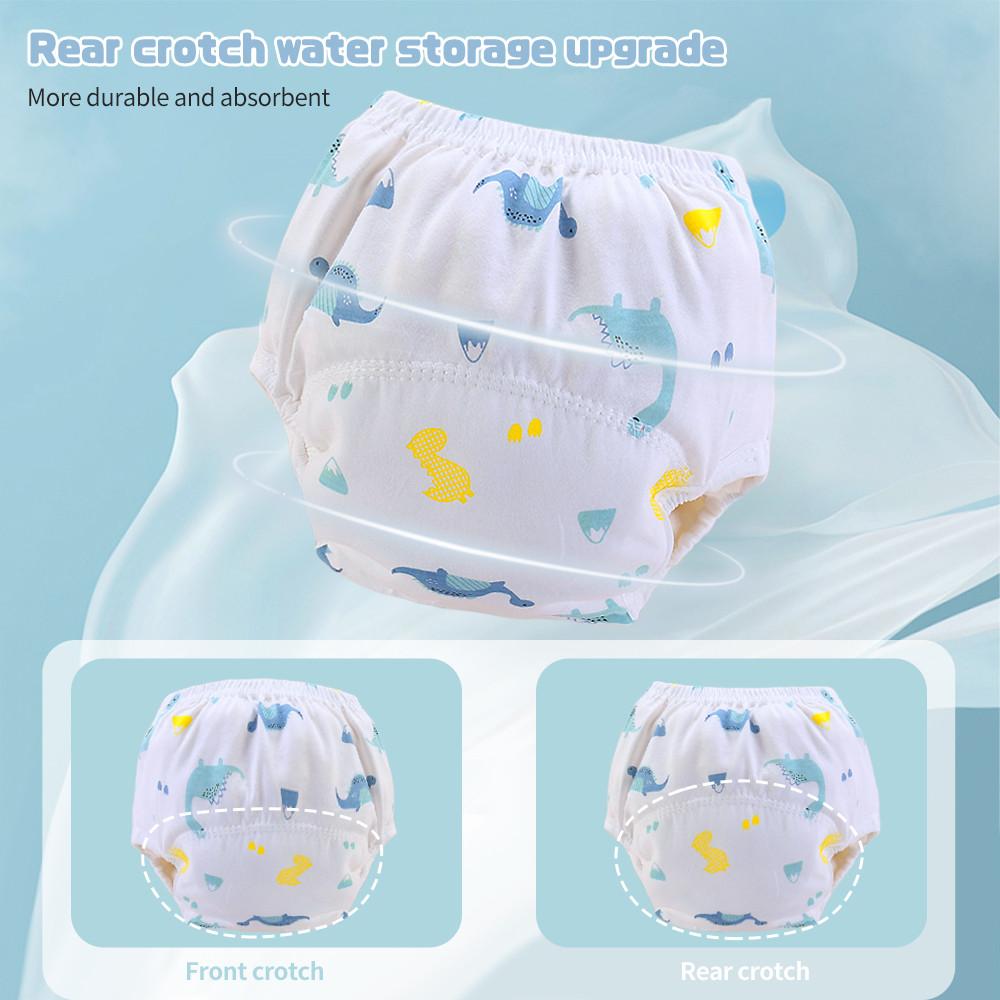 4Pcs BoysCotton Diaper Nappies Pants Reusable Washable Baby Diapers
