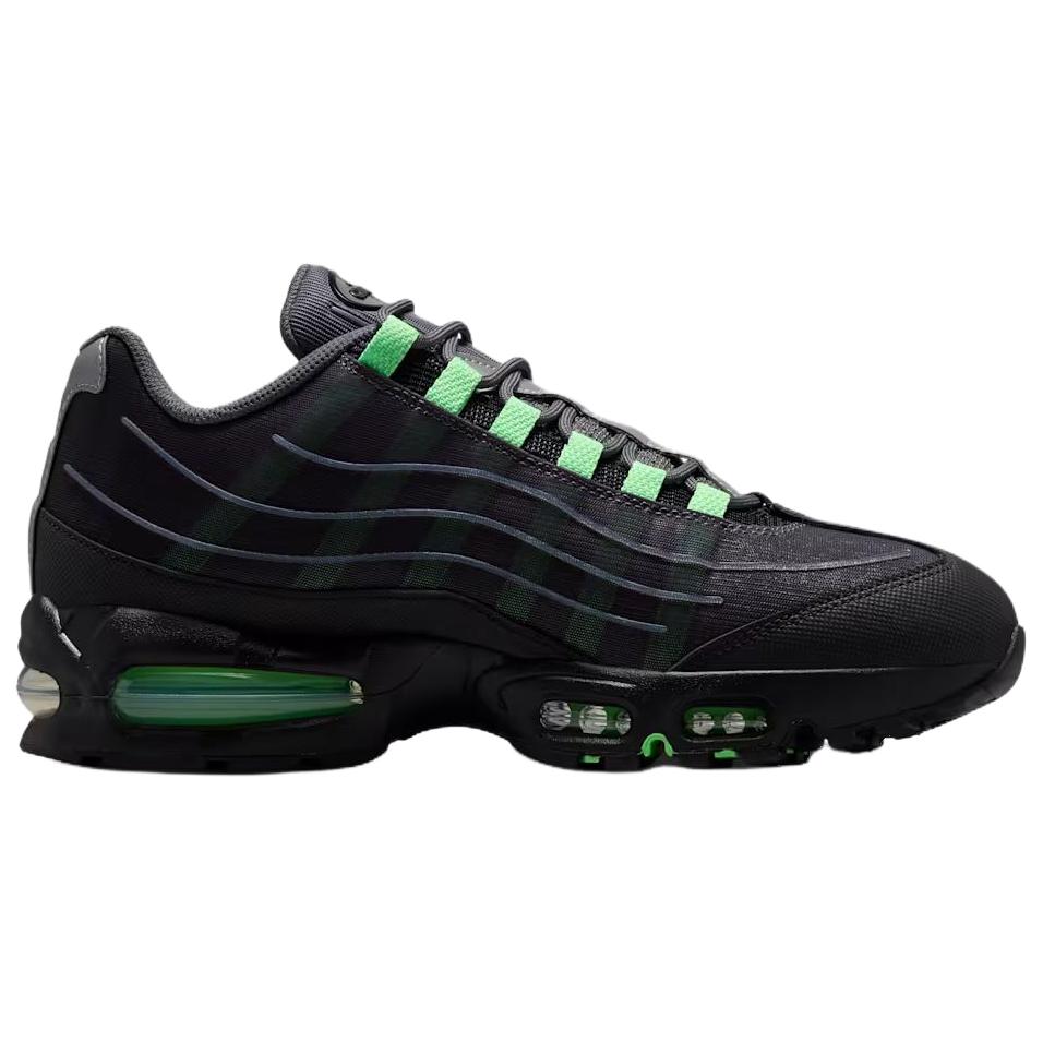 Nike Air Max 95 Big Bubble - Iron Grey Illusion Green Metallic Silver Unisex Sneakers Black Iron-Gray Phantom-Green IH7853-004
