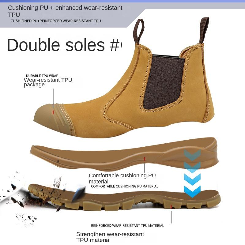 Обувь для страхования труда, средняя помощь, противоударные и противопрокольные, мужские и женские, всесезонные, со стальной головкой
