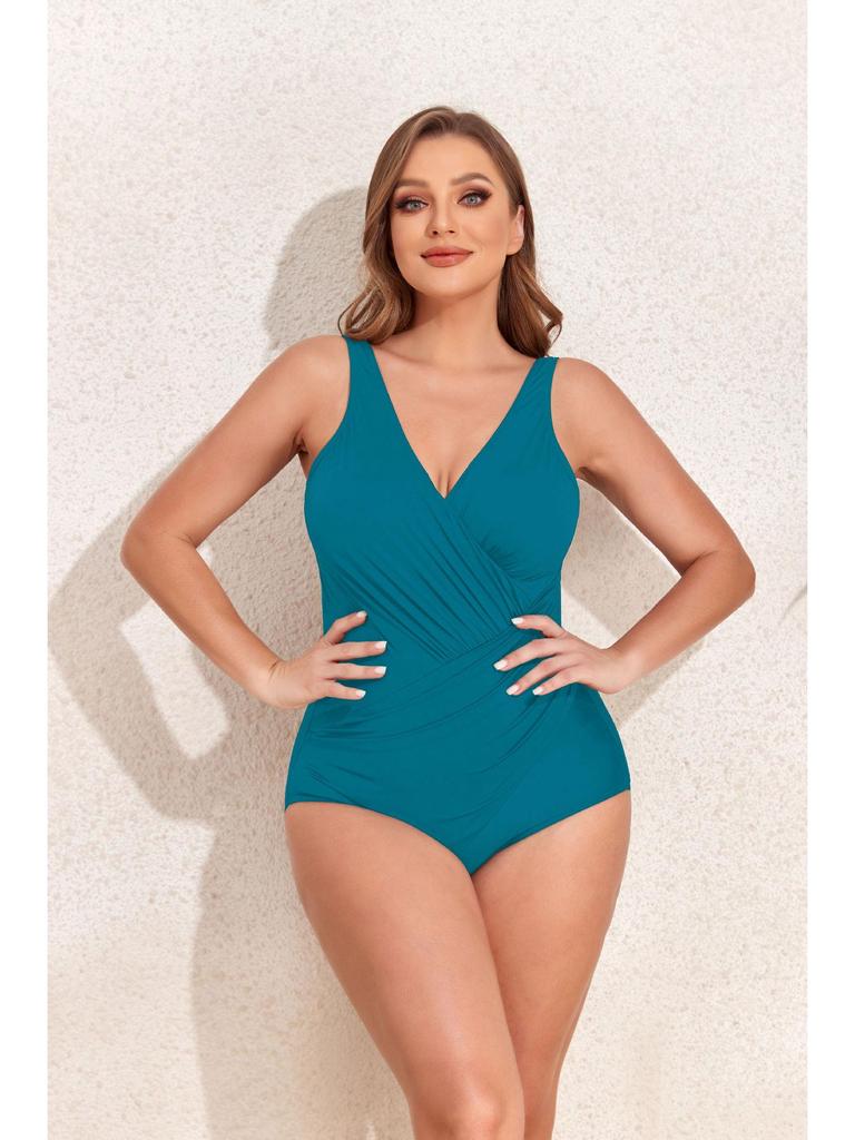 2024 Stylish Plus Size Women's One-Piece Bikini Swimsuit
