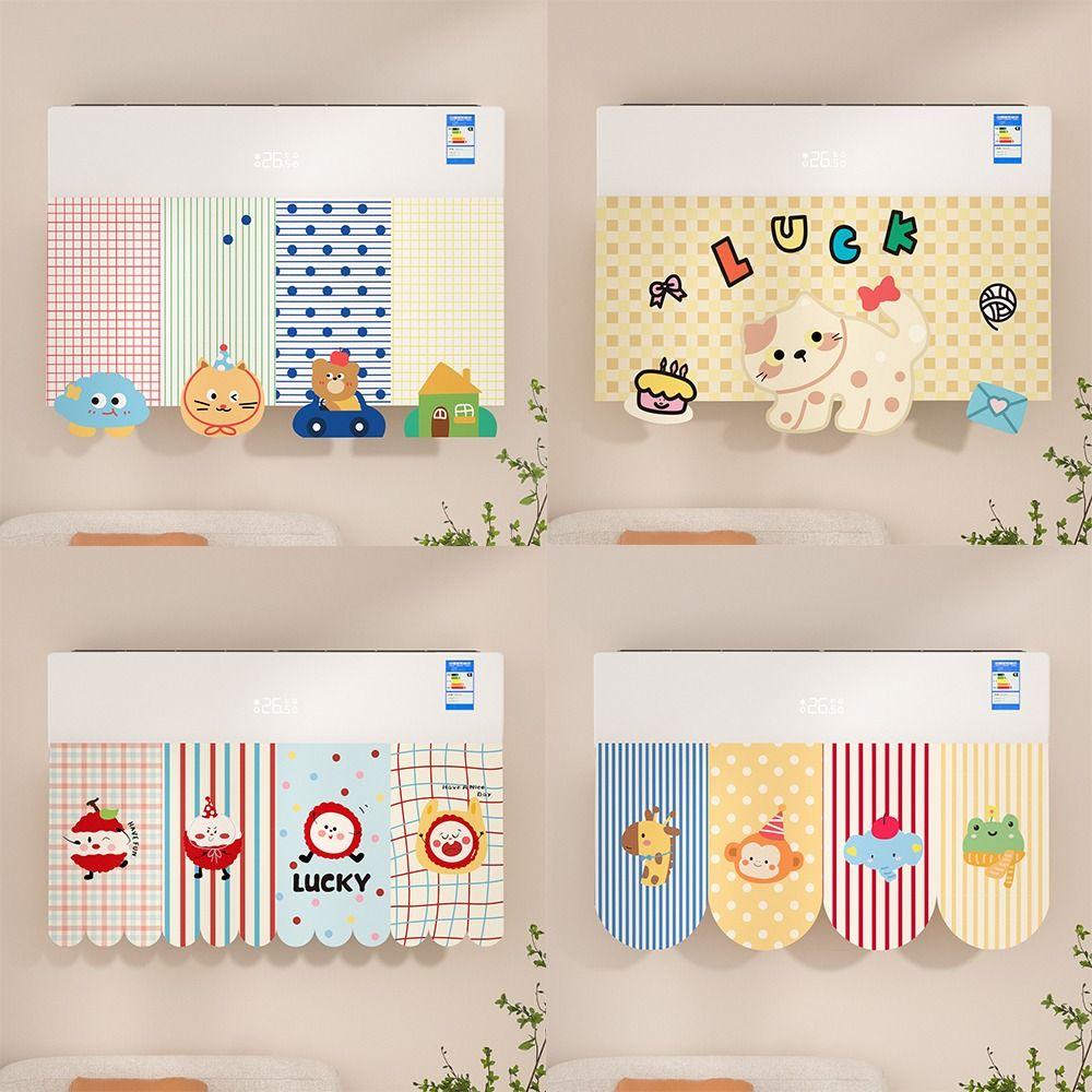 Waterproof Dust-proof Cover Cartoon Hanging Air Conditioner Cover  Wall Decor