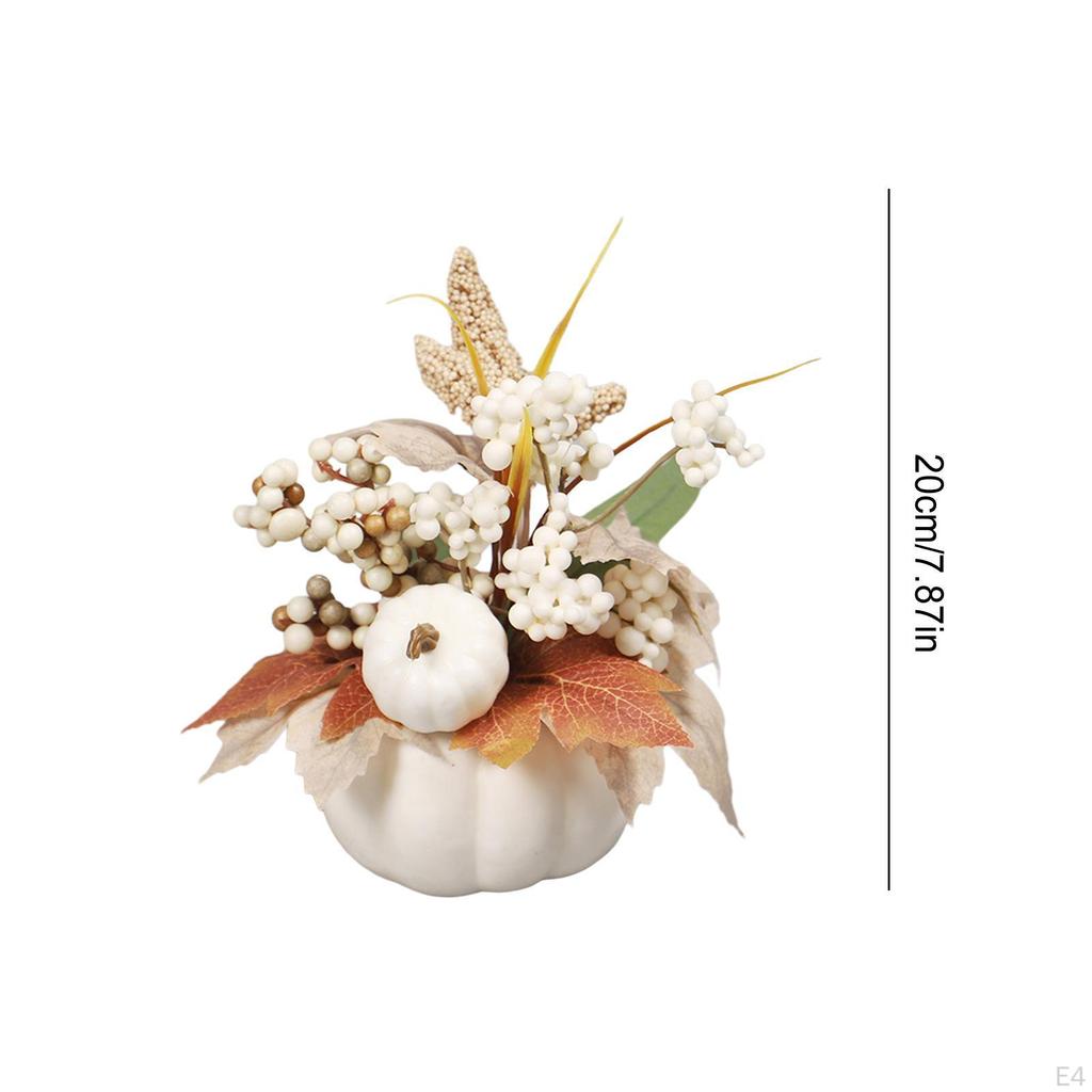 Artificial Pumpkin Flower Fall Decor Harvest Thanksgiving Decorative Berries