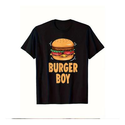 Унисекс Футболка Burger Boy с Графическим Принтом