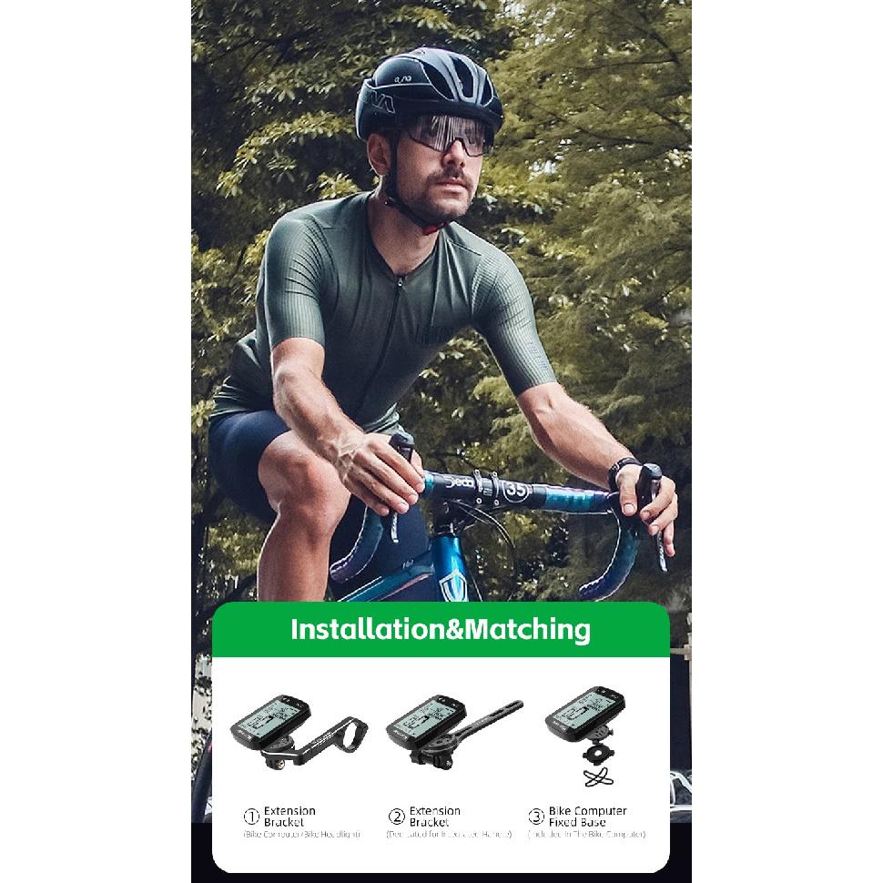 WEST BIKING Интеллектуальный GPS-велокомпьютер Большой экран Беспроводной спидометр для велоспорта IPX7 Водонепроницаемый Легкий велоодометр