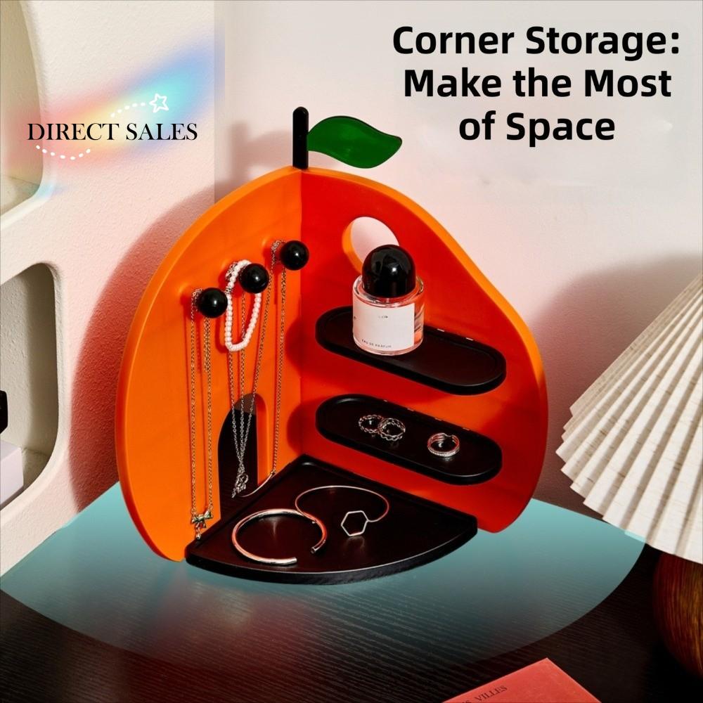 Space Saving Orange Jewelry Storage Rack Key Holder Stable Jewelry Display Tray Ornaments Detachable Multi-layer Display Stand