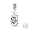 S925 Silver Pumpkin Cat Playing Card Graduation Bear Ring Seahorse 3mm Charms Beads Design DIY Fine Jewelry