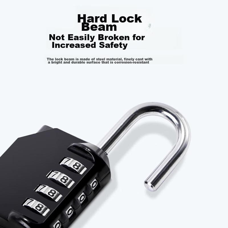 Lehuolvxing Four-Digit Combination Padlock, Luggage Lock, Dormitory Door Lock, Gym Locker Lock, Small Padlock, Small Anti-Theft Lock