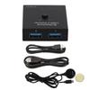 USB 3.0 Switch Selector 2 In 1 Out 1 In 2 Out Bidirectional Metal Shell USB Sharing Switch for