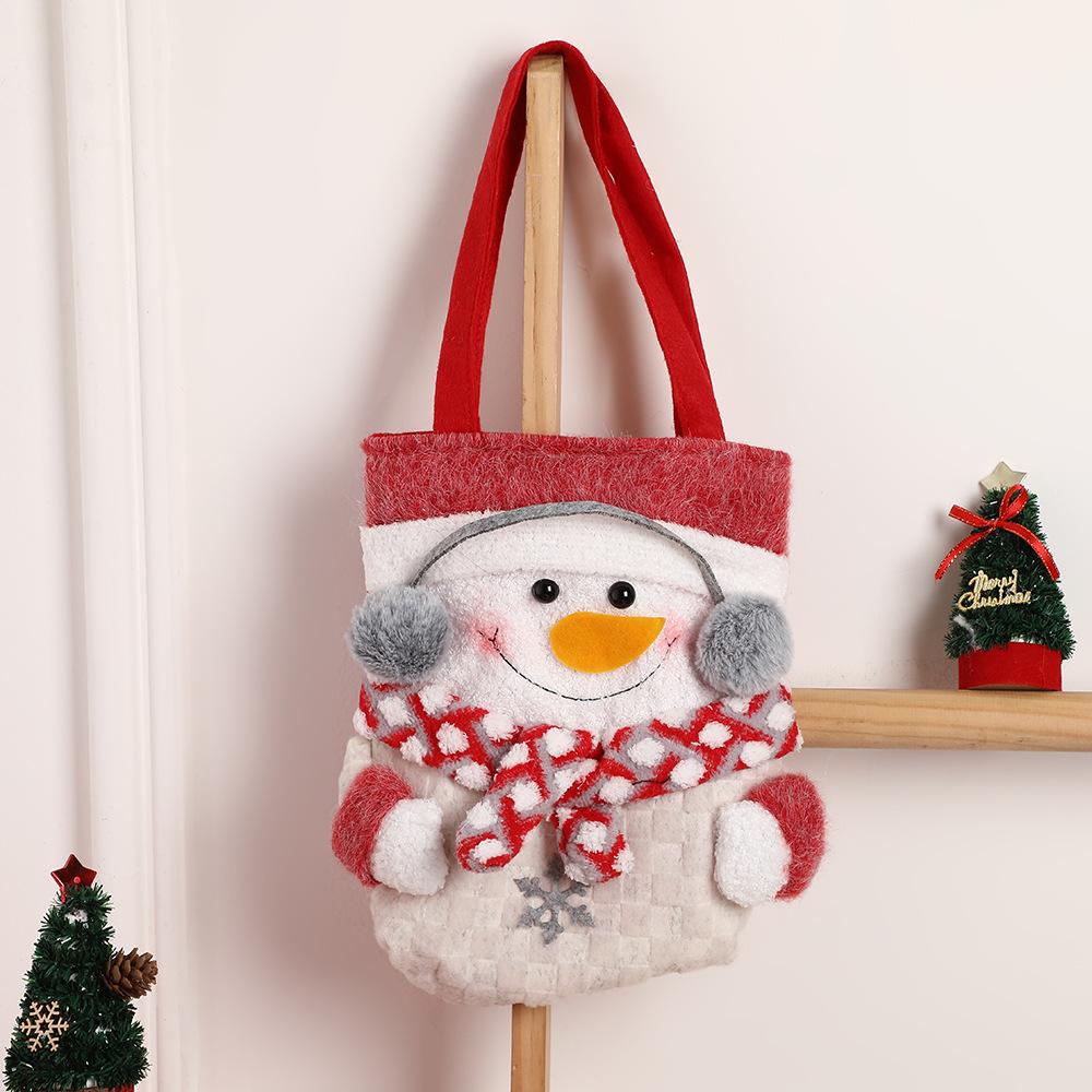 Christmas Eve Santa Claus Decorative Gift Bag Apple Candy Bag Christmas Hand Gift Bag Storage Bag