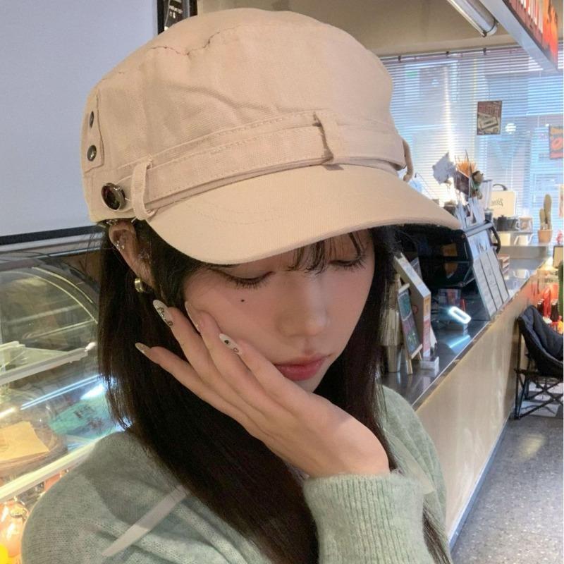 Women S Korean Style Vintage Rivet Baseball Cap Daily Versatile Sun Hat