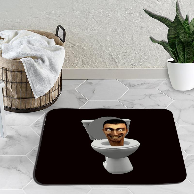 Skibidi Toilet Door Mat Speakerman Camera Man Soft Tufted Bedroom Bedside Carpet Home Decoration Area Rug Cartoon Kitchen Bath Mat