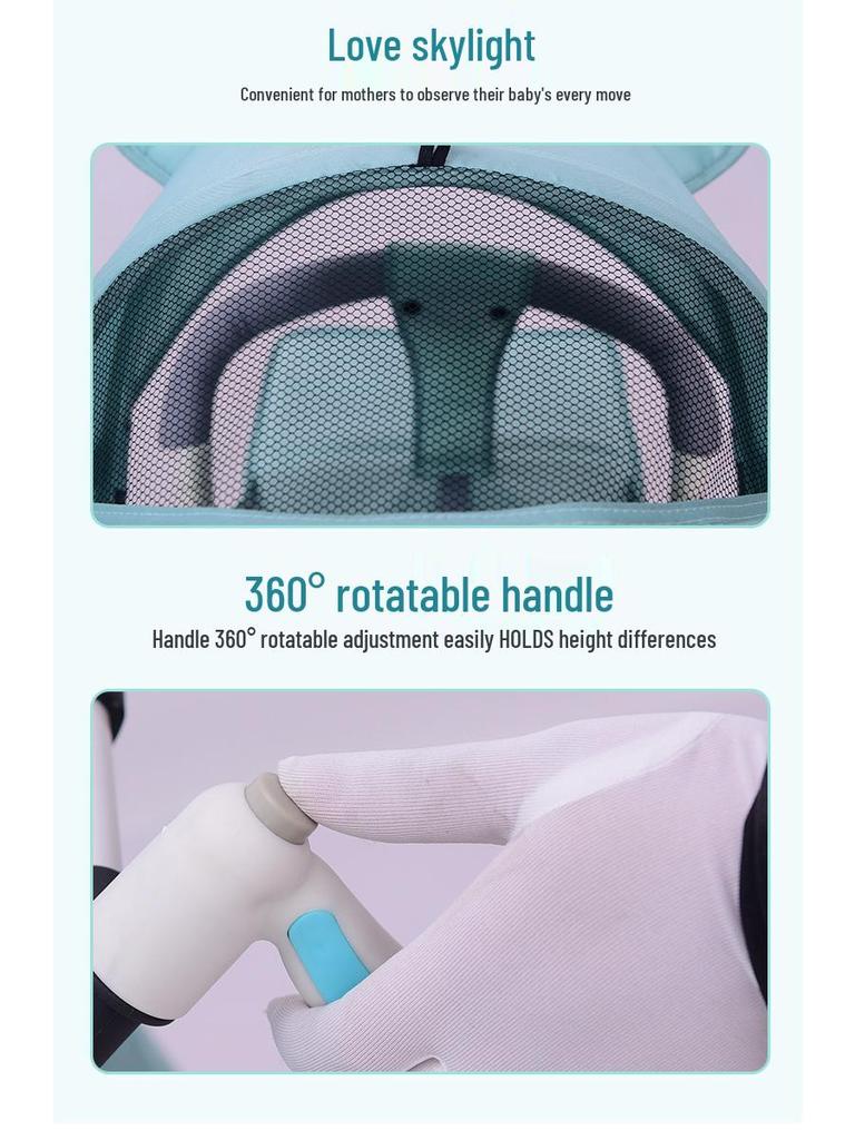 Ultra-Lightweight Foldable Baby Stroller, Sit & Lie Positions, for 0-3 Years