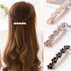 1 PC Women Fashion Elegant Crystal Pearl Barrettes Girls Hair Clip Hair Accessories