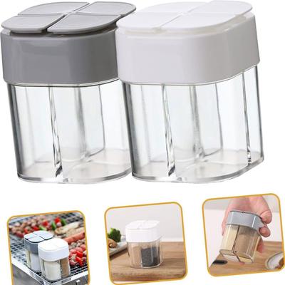 Дорожный набор для приправ, шейкер 1 шт., 4 в 1, пластиковый диспенсер, контейнеры для специй для кемпинга