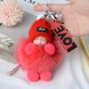 New Fashion Cute Women Bag Pendant Plush Pendant Sleep Doll Car Keychain Pendant Christmas Gift