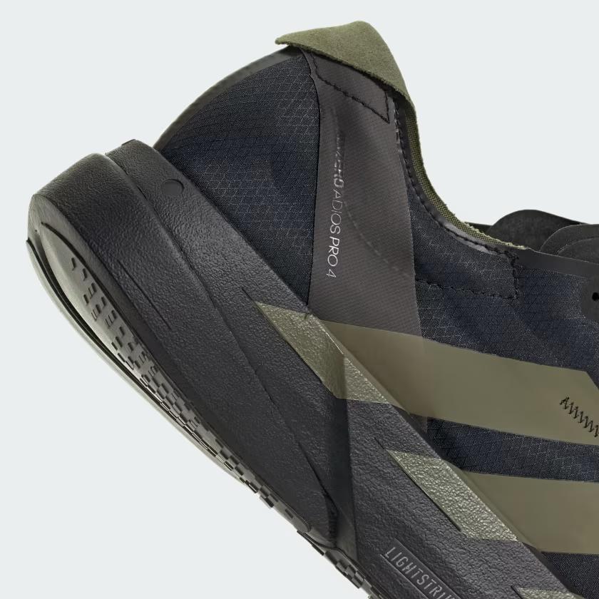 JP6314 Adidas Adios Pro Марафонский гонщик Основной черный Фокусный оливковый (Мужской)